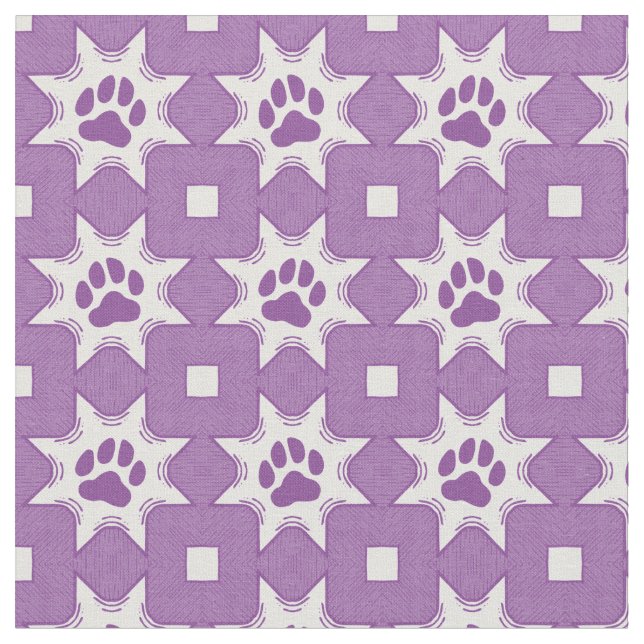 Häftigt geometriskt lila tassavtryck tyg (Närbild)