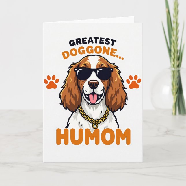 Häftigt Hund Super Humom-kort Kort (Framsida)