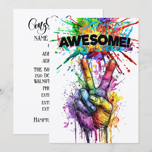 HÄFTIGT INBJUDNINGAR (Fram/baksida)