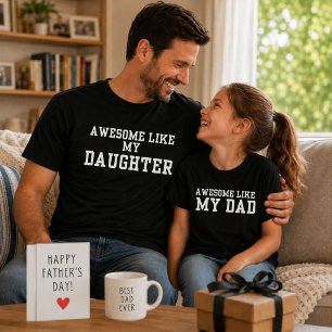 Häftigt liksom min dotter Roligt fadergåva T Shirt