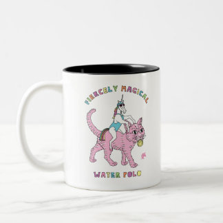 Häftigt Magical kvinnlig) Unicorn Ridin för Två-Tonad Mugg