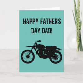 Häftigt motorcykel fadersdags-kort. kort