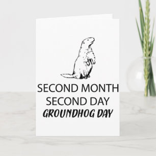 Häftigt Och Roligt Glad Groundhog Day För Män Kvin Kort