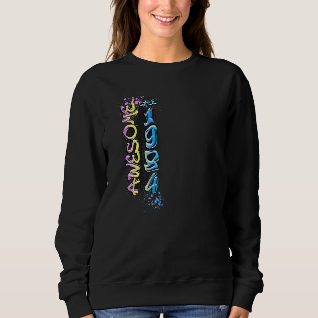 Häftigt sedan 1984 graffiti-motiv   t shirt (Framsida)