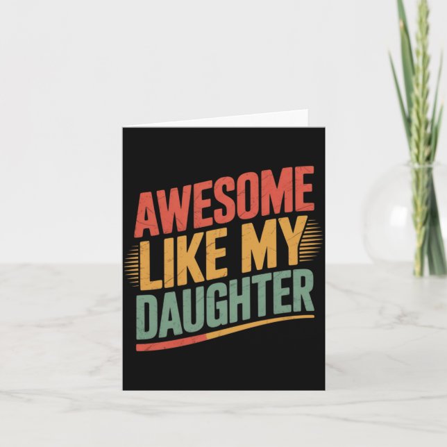 Häftigt som dotter män rolig fadersdag pappa kort (Framsida)