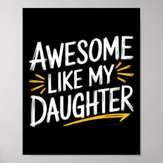Häftigt som min dotter pappa fars dag poster
