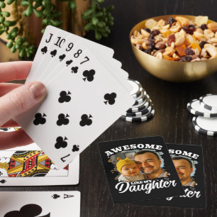 Häftigt som min dotter Personlig farfoto Casinokort