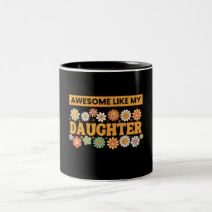 Häftigt som min dotter Rolig fadersdag Två-Tonad Mugg