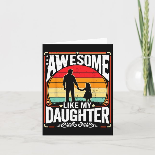 Häftigt som min dotter Roliga fadersdagspresenter  Kort (Framsida)
