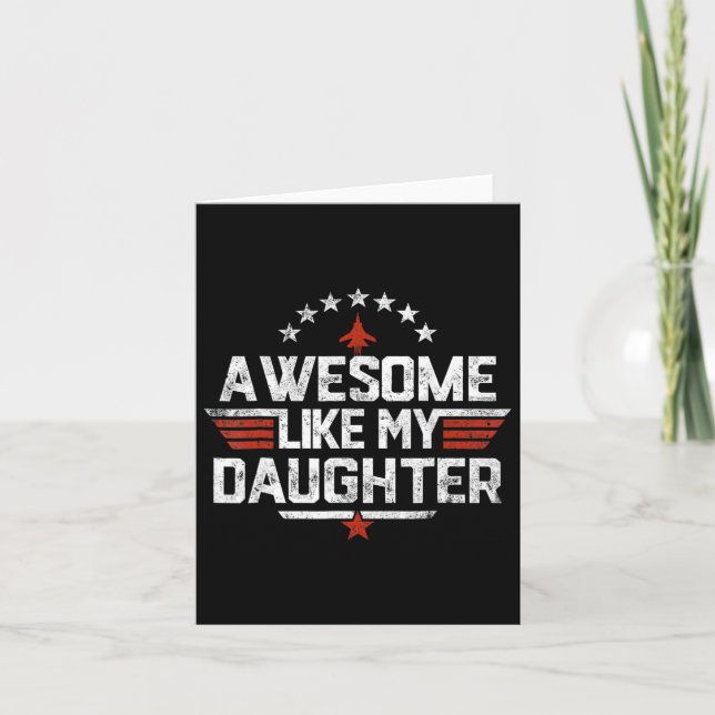 Häftigt som min dotter Roligt fadersdagspresent ti Kort (Framsida)