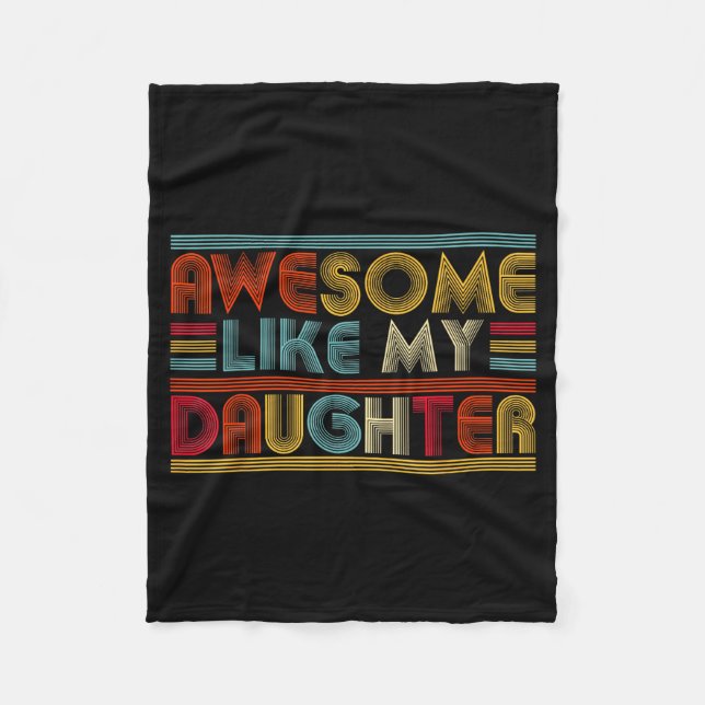 Häftigt som min dotter till pappa män roliga fäder fleecefilt (Framsidan)