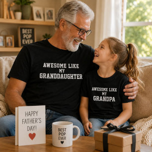 Häftigt som min sondotter Roligt present till farf T Shirt