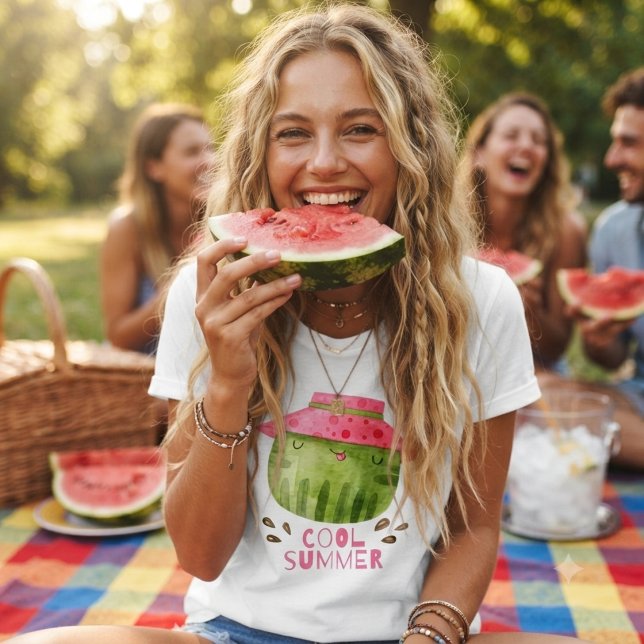 Häftigt sommar & rolig vattenmelon  t shirt (Skapare uppladdad)