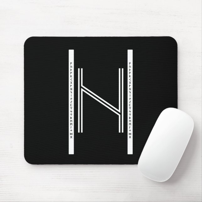 Hagalaz BW Mouse Pad Musmatta (Med mus)