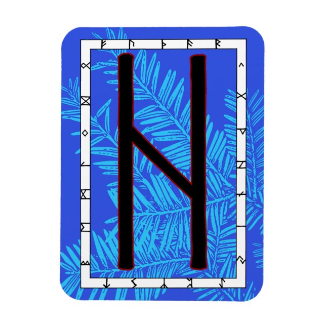 Hagalaz Viking Rune Magnet - Omvandling! (Vertikal)