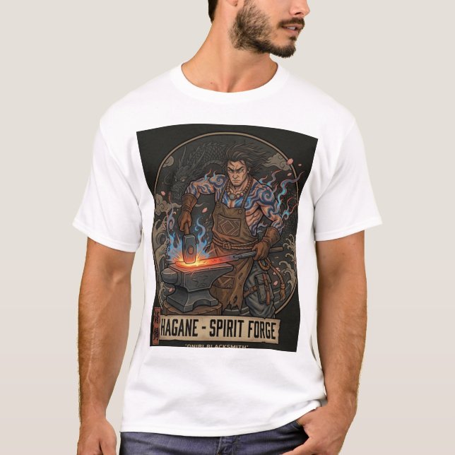 Hagane the Spirit Forge Blacksmith - Neo-tradition T Shirt (Framsida)