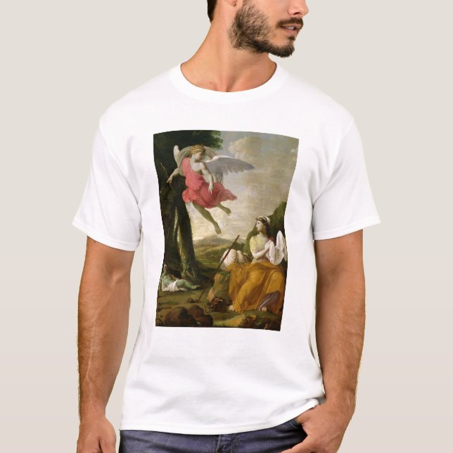 Hagar och Ishmael som räddas av ängeln, c.1648 Tee Shirt (Framsida)