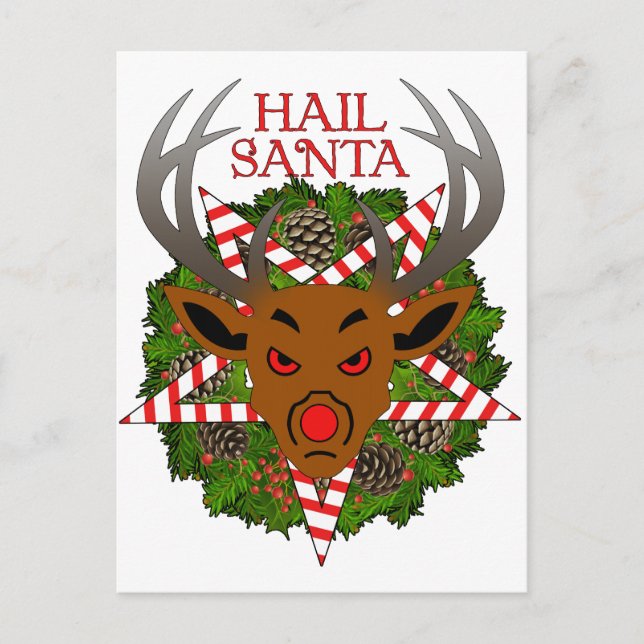 Hagel Santa Helg Vykort (Framsida)
