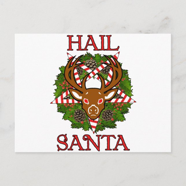 Hagel Santa Helg Vykort (Framsida)