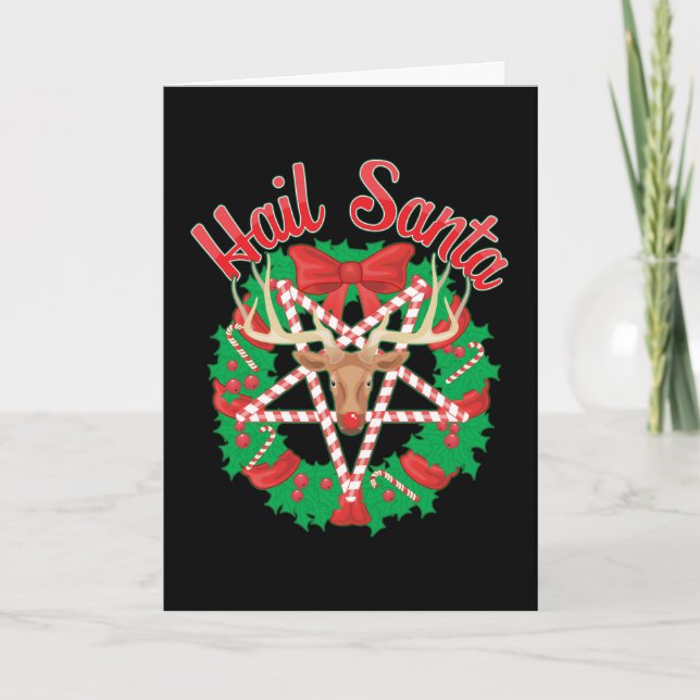 Hagel Santa! Helgkort (Framsida)
