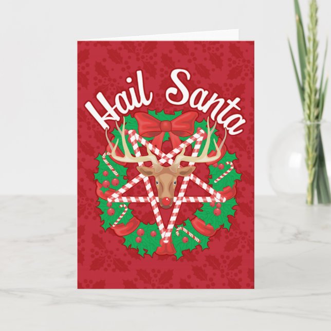 Hagel Santa! Helgkort (Framsida)