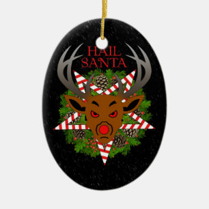 Hagel Santa Julgransprydnad Keramik