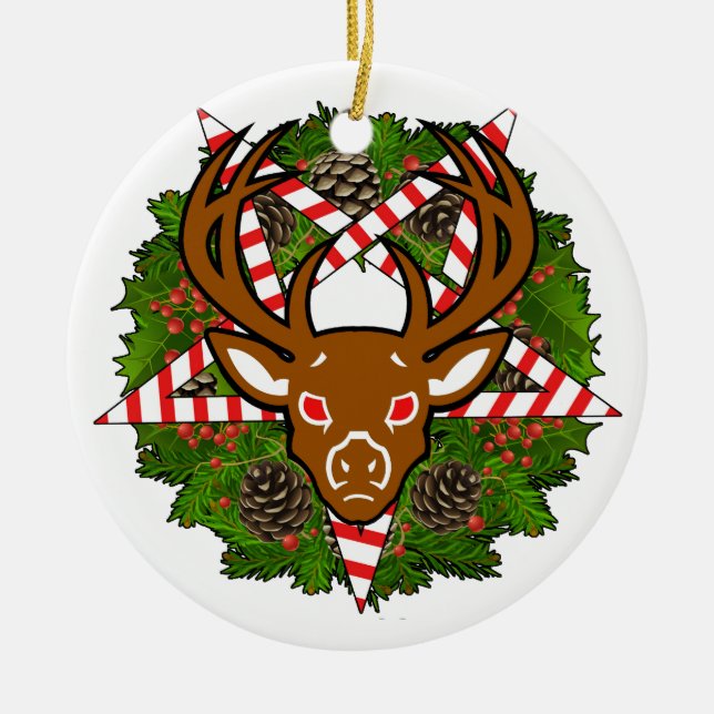 Hagel Santa Julgransprydnad Keramik (Framsidan)