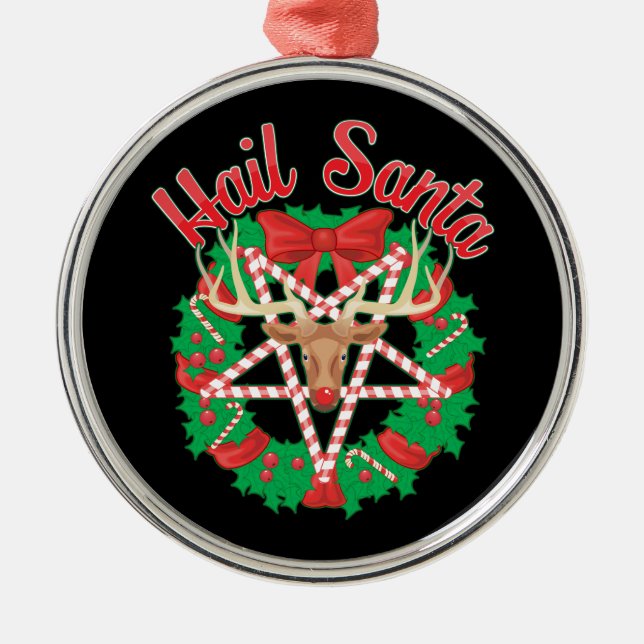 Hagel Santa! Julgransprydnad Metall (Framsidan)