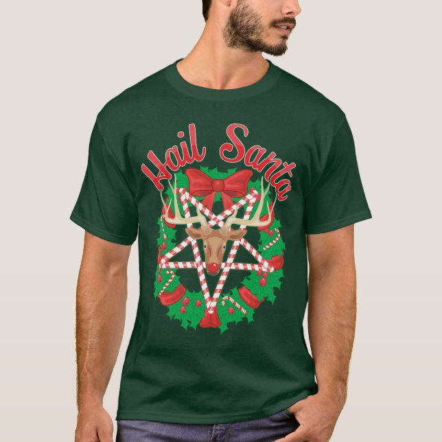 Hagel Santa! T-shirt (Framsida)