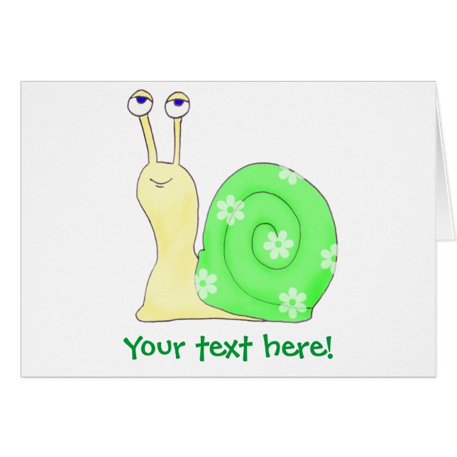 Hagel snigeln hälsningskort (Framsidan Horizontal)