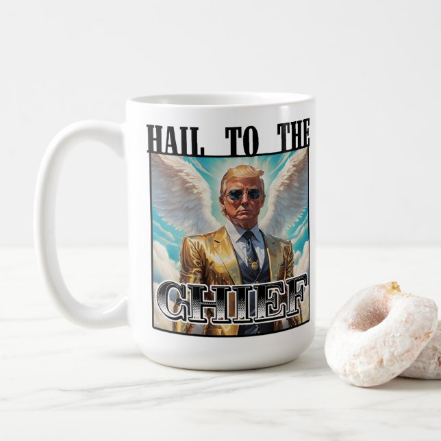 Hagel till chefen - Trump 2024 Kaffemugg (Med munk)