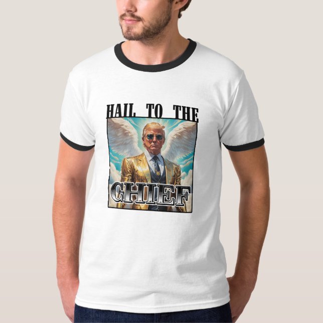 Hagel till chefen - Trump 2024 T Shirt (Framsida)