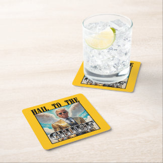 Hagel till chefen - Trump 2024 Underlägg Papper Kvadrat