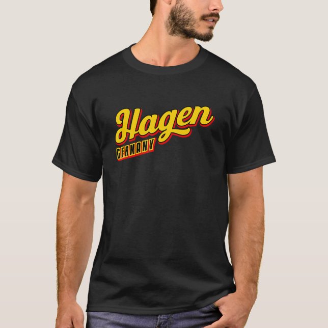 Hagen Tyskland T Shirt (Framsida)