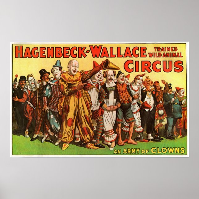 Hagenbeck Wallace Army of Clowns Poster (Framsidan)
