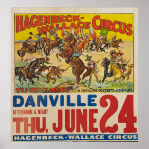 Hagenbeck-Wallace Circus Poster med Snipe