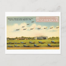 Hagerstown Airport Historical Reprint Postcard
