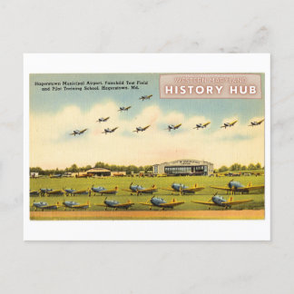 Hagerstown Airport Historical Reprint Postcard Vykort