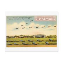 Hagerstown Airport Historical Reprint Postcard