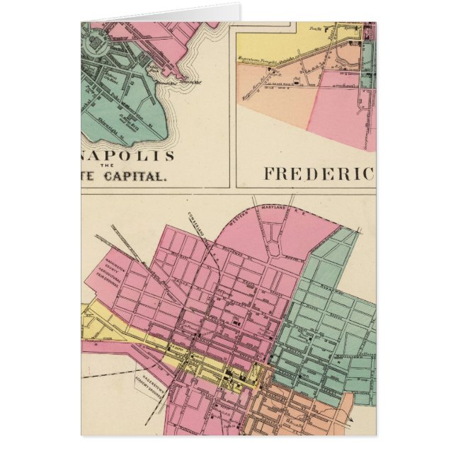 Hagerstown, Annapolis, Frederick City Hälsningskort (Framsidan)