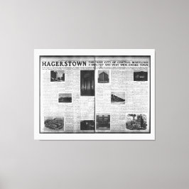 Hagerstown Featured in Washington Herald 1912 Canvastryck