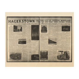 Hagerstown Featured in Washington Herald 1912 Trätavla
