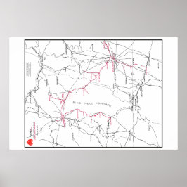 Hagerstown & Frederick Railway System Karta (c 192 Poster