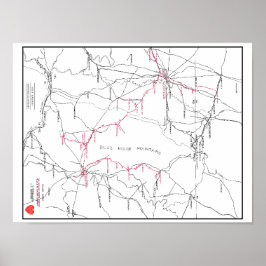 Hagerstown & Frederick Railway System Karta (c 192 Poster