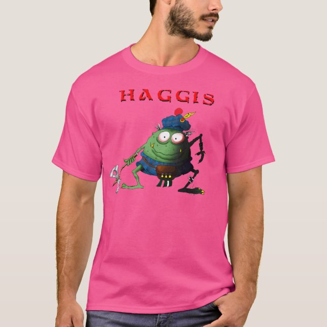 Haggis Baseball Sleeve T Shirt (Framsida)