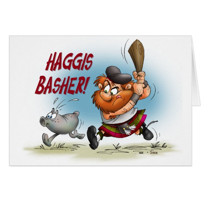 Haggis Basher Hälsningskort (Framsidan Horizontal)