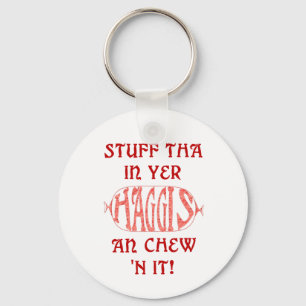Haggis Funny Scottish Keychain Nyckelring