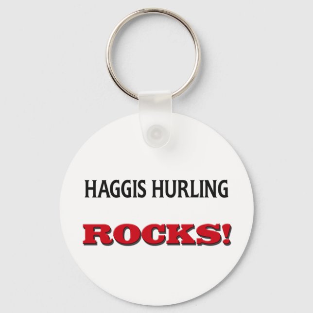 Haggis Hurling Sten Nyckelring (Framsida)