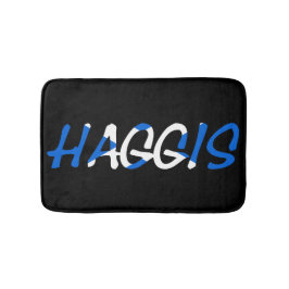 Haggis överlagd på skotsk Flagga Badrumsmatta