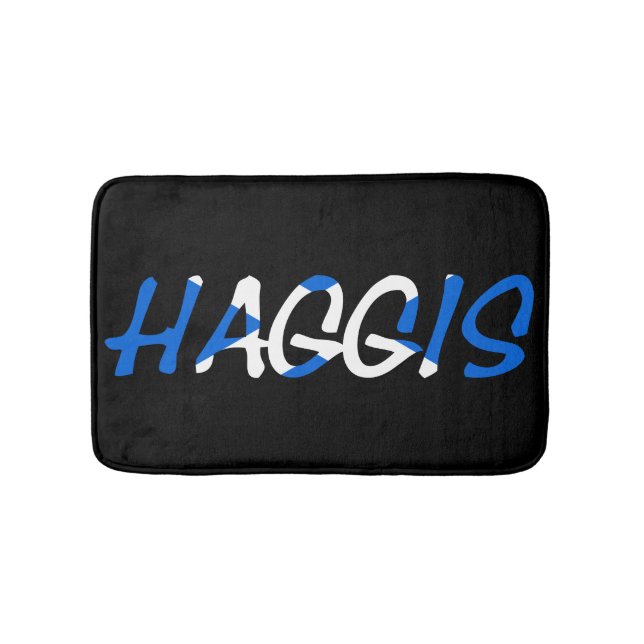 Haggis överlagd på skotsk Flagga Badrumsmatta (Framsidan)